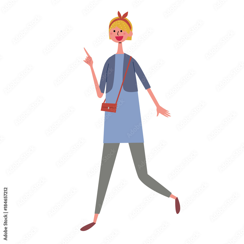 若い　女性　イラスト