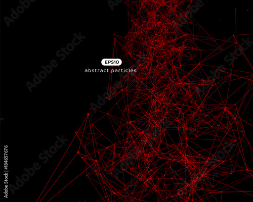 Vector background with abstract particles.