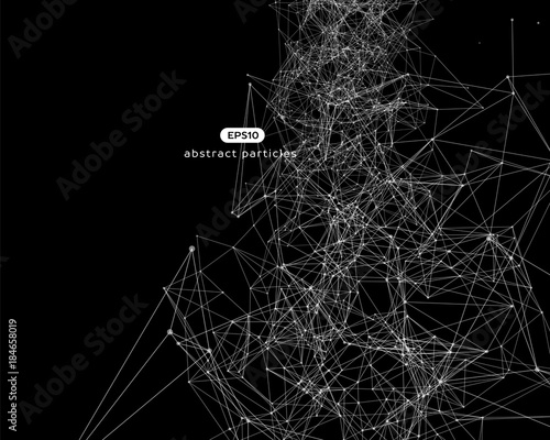 Vector background with abstract particles.