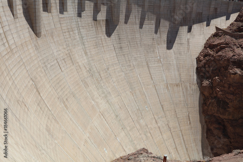 Hoover Dam on Colorado River at the Stateline of Nevada-Arizona. USA