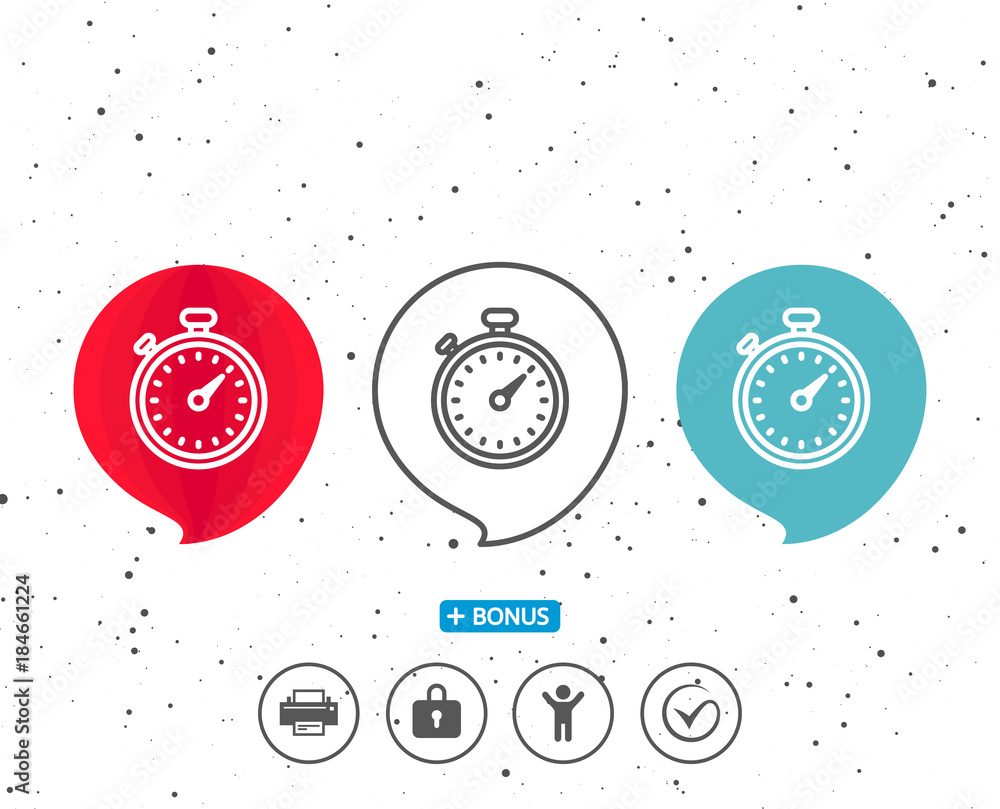 Obraz premium Timer line icon. Stopwatch sign.