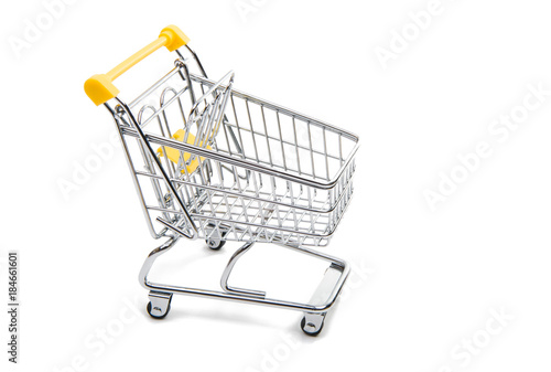 shopping trolley isolated