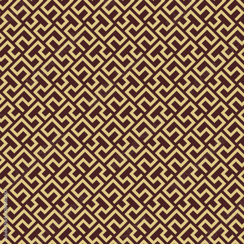 Seamless background for your designs. Modern vector ornament. Geometric abstract golden pattern