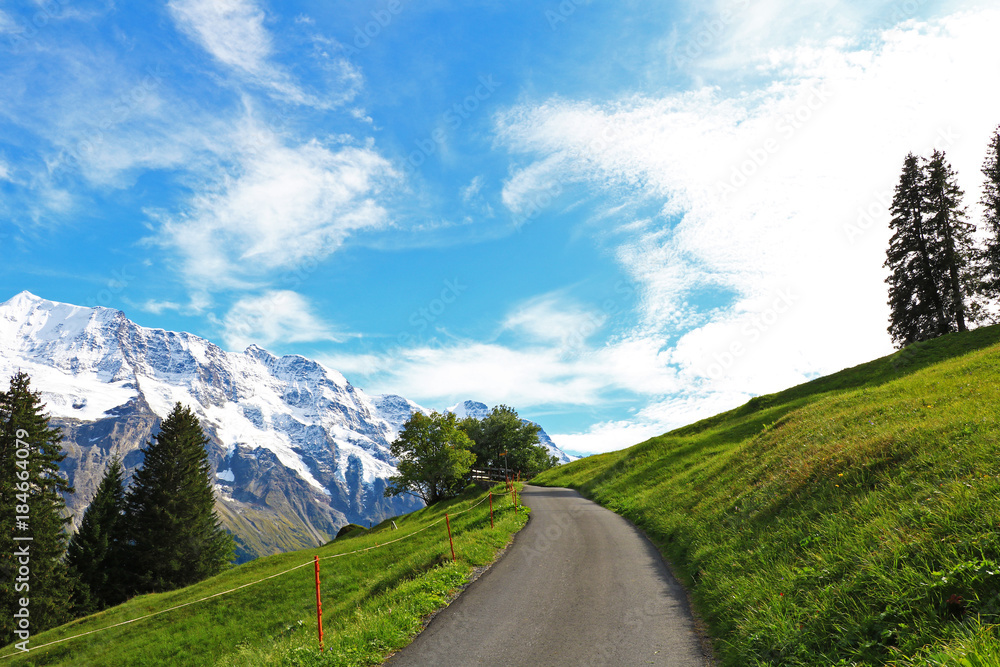 Fototapeta premium Murren city in swiss