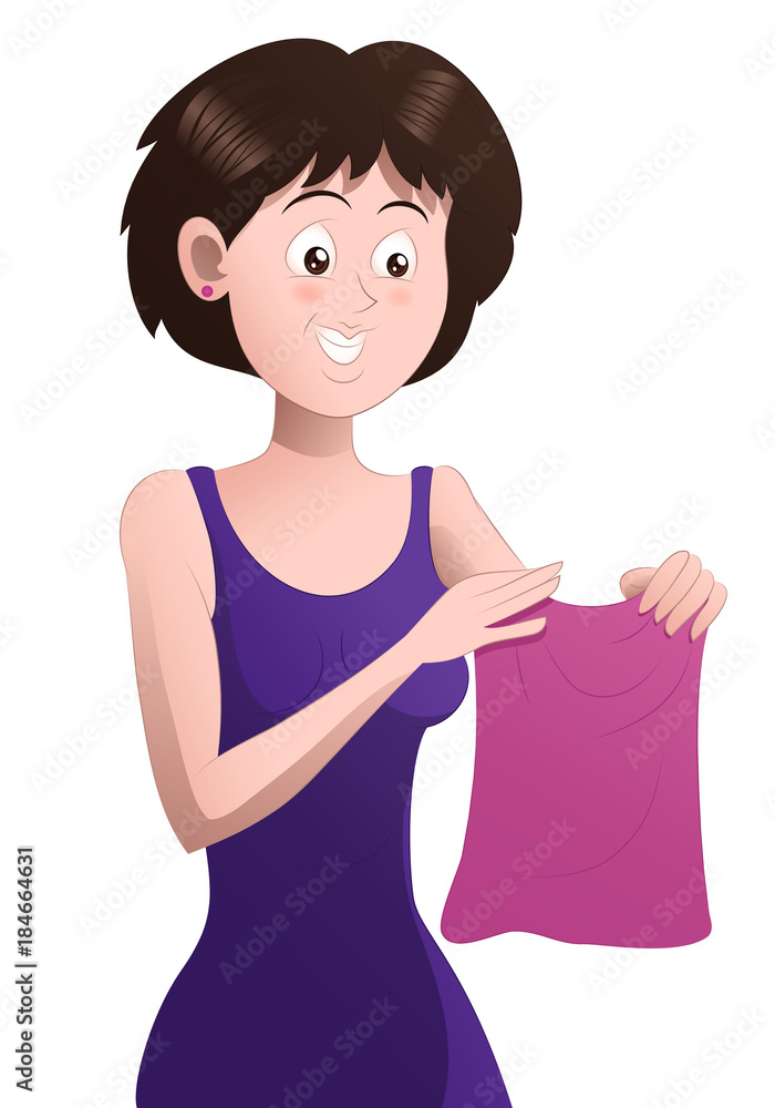 shopping woman pick skirt on isolated shopping woman pick skirt on isolated