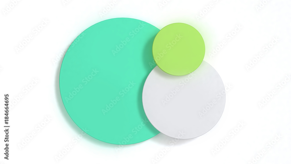 abstract background 3d rendering circle white green abstract background 3d rendering circle white green