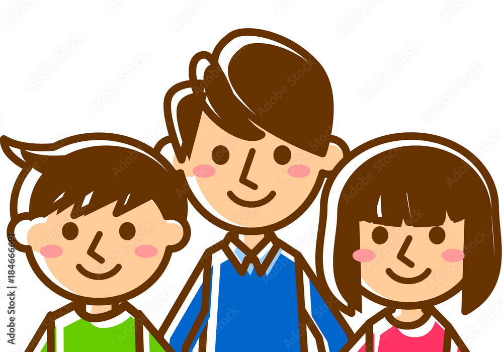 父子 3人 上半身 父子 3人 上半身