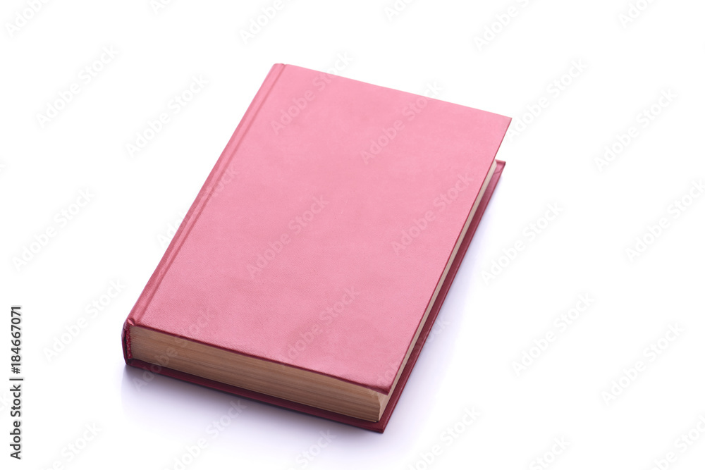 One red book isolated on white One red book isolated on white