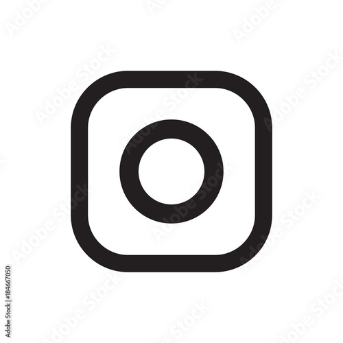 Icon of modern lineart camera. Digital application pictogram