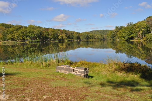 Lake Landscape with Trees in Pennsylvania