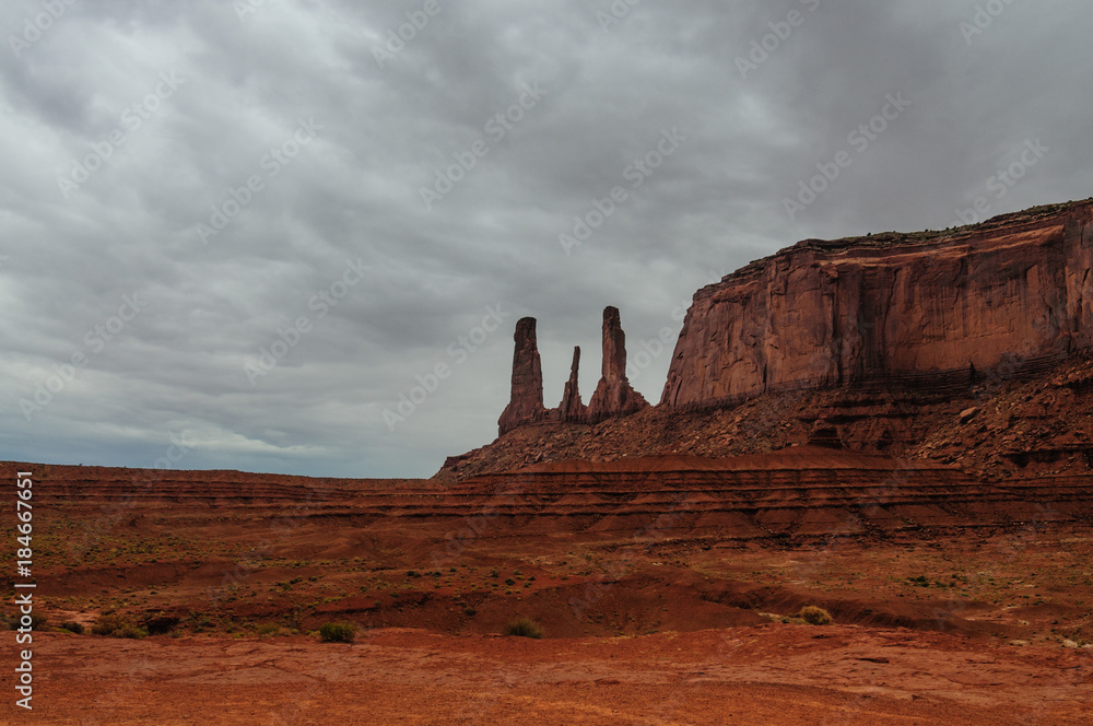 Monument Valley on a Cloudy Day