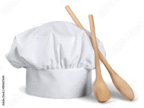 Obraz na plátne Chef Hat with Wooden Spoons