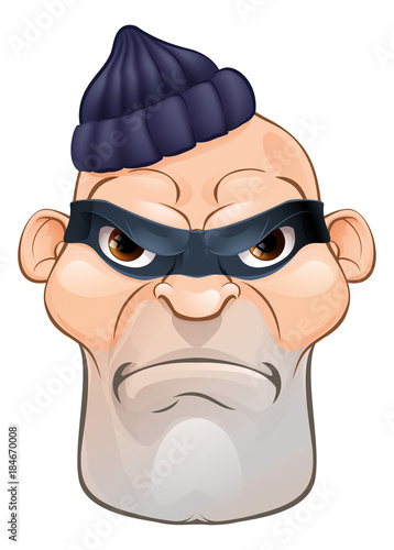 Thief or Burglar Criminal Cartoon Character