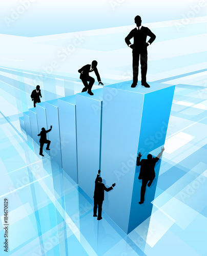 Silhouette Business People Competition Concept