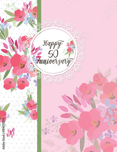 Greeting card for anniversary birthday