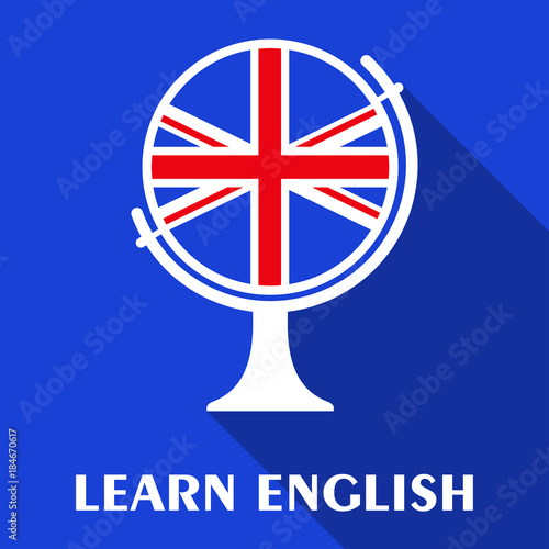 learn english globe blue