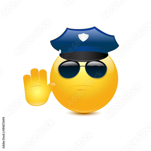 Policeman with glasses