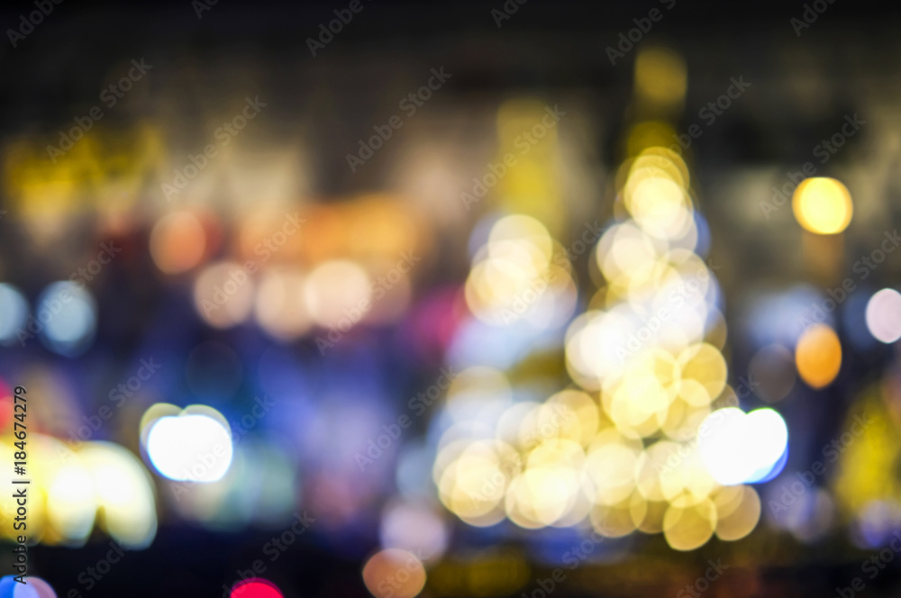Abstract blurred background christmas tree of bokeh light Abstract blurred background christmas tree of bokeh light