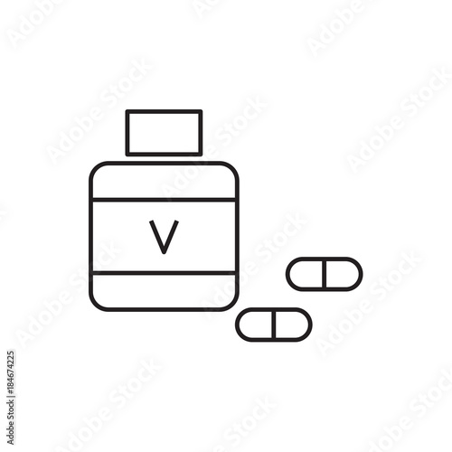 Vintamin Bottle icon Vector illustration, EPS10. photo