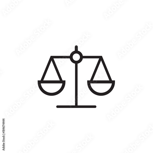 Law scale icon  Vector illustration, EPS10