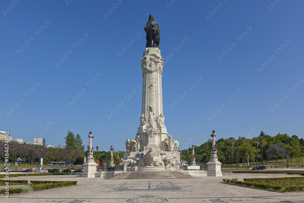 Monument on the Marques de Pombal square, Lisbon