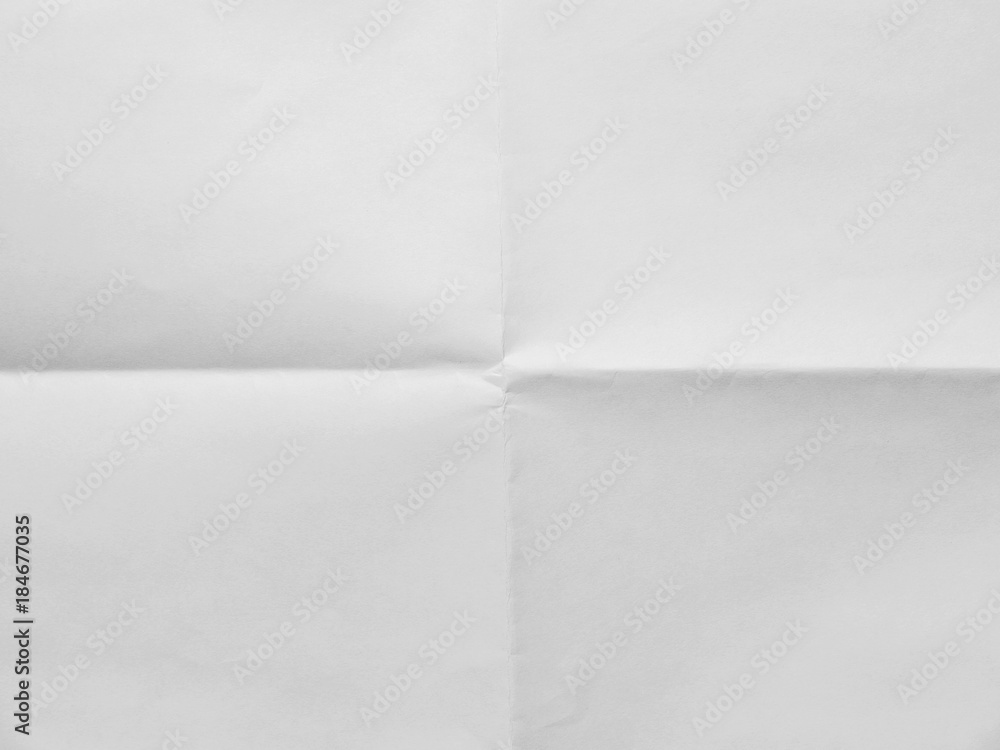 White sheet of paper folded texture White sheet of paper folded texture