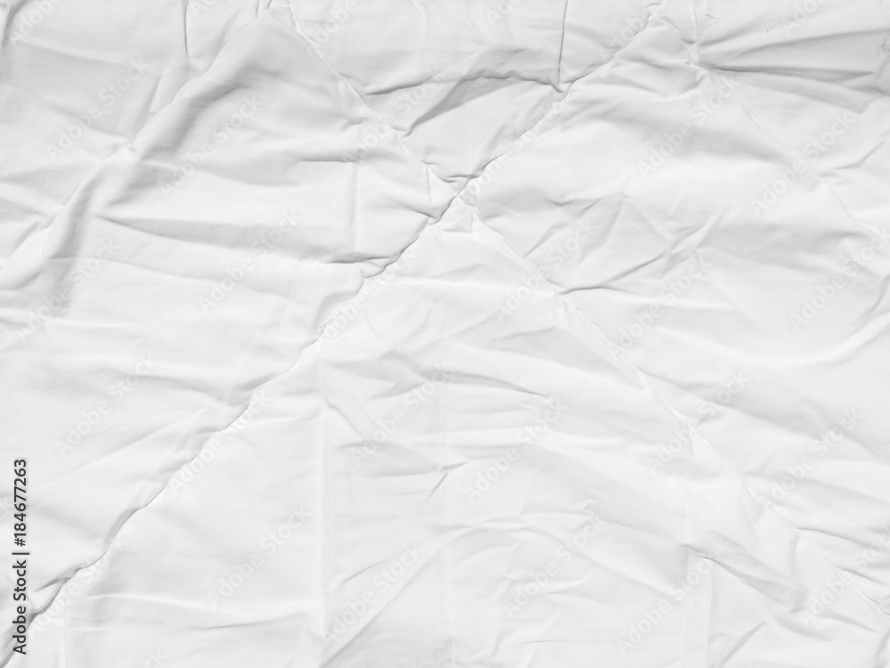 Obraz premium white fabric cloth bedsheet texture