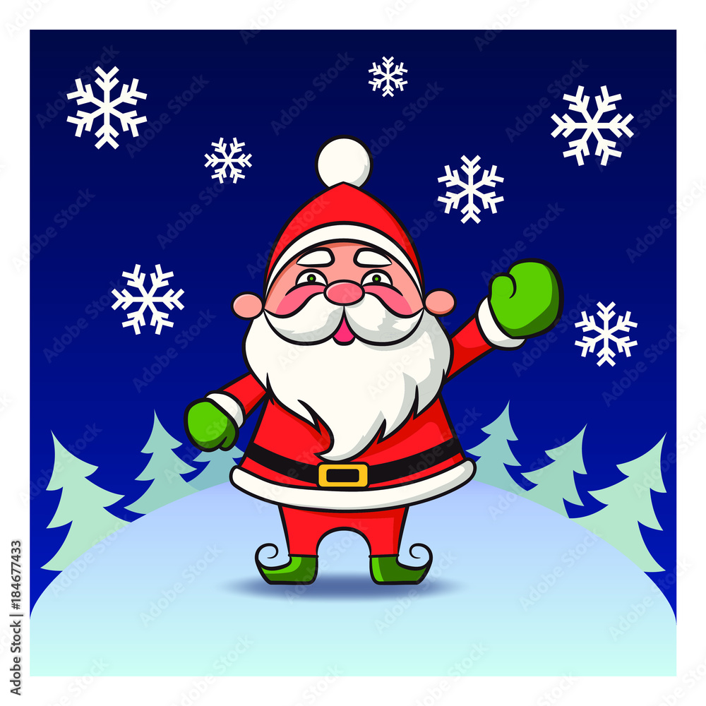 Santa Claus Wave - Winter Night Santa Claus Wave - Winter Night