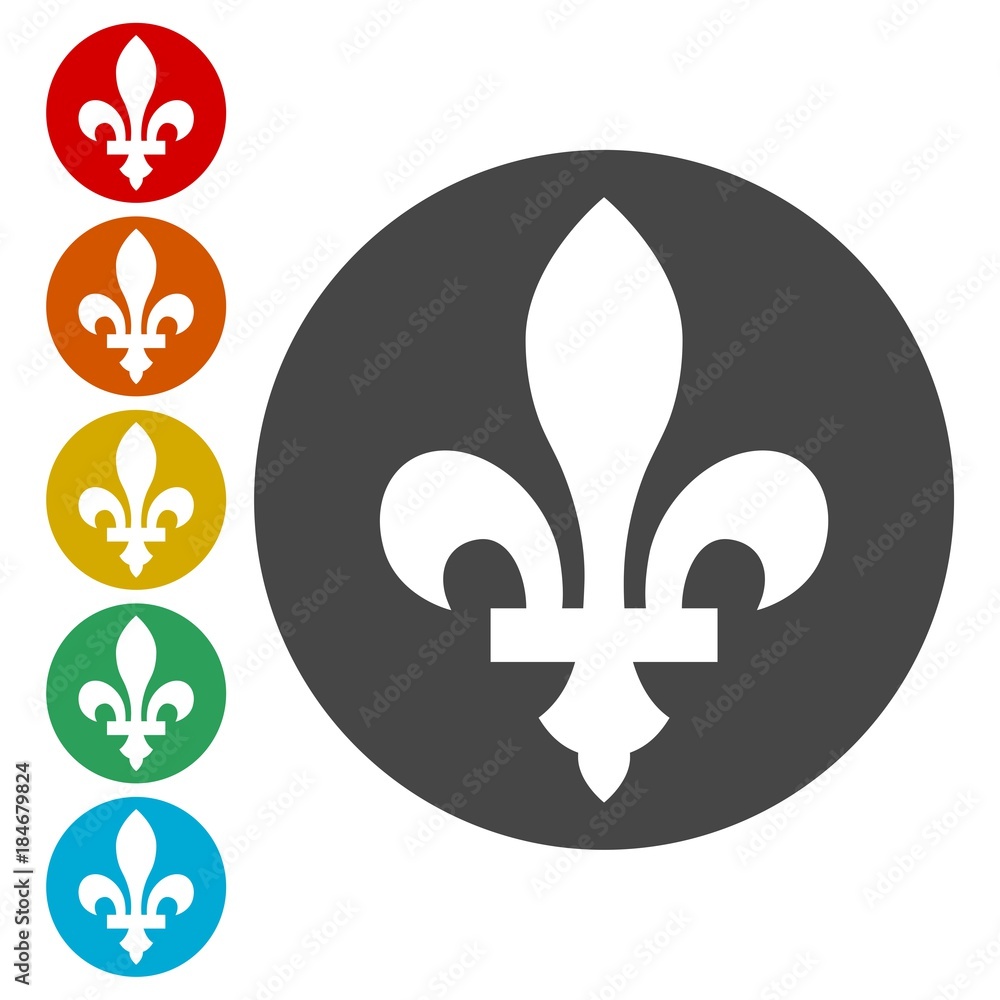 Fleur de lis icon, Fleur-de-lis sign Fleur de lis icon, Fleur-de-lis sign
