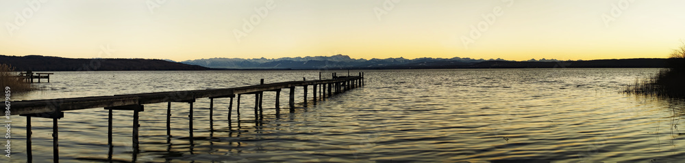 Panorama_Sonnenuntergang Ammersee