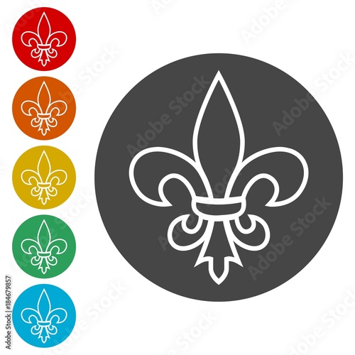 Fleur de lis icon, Fleur-de-lis sign 
