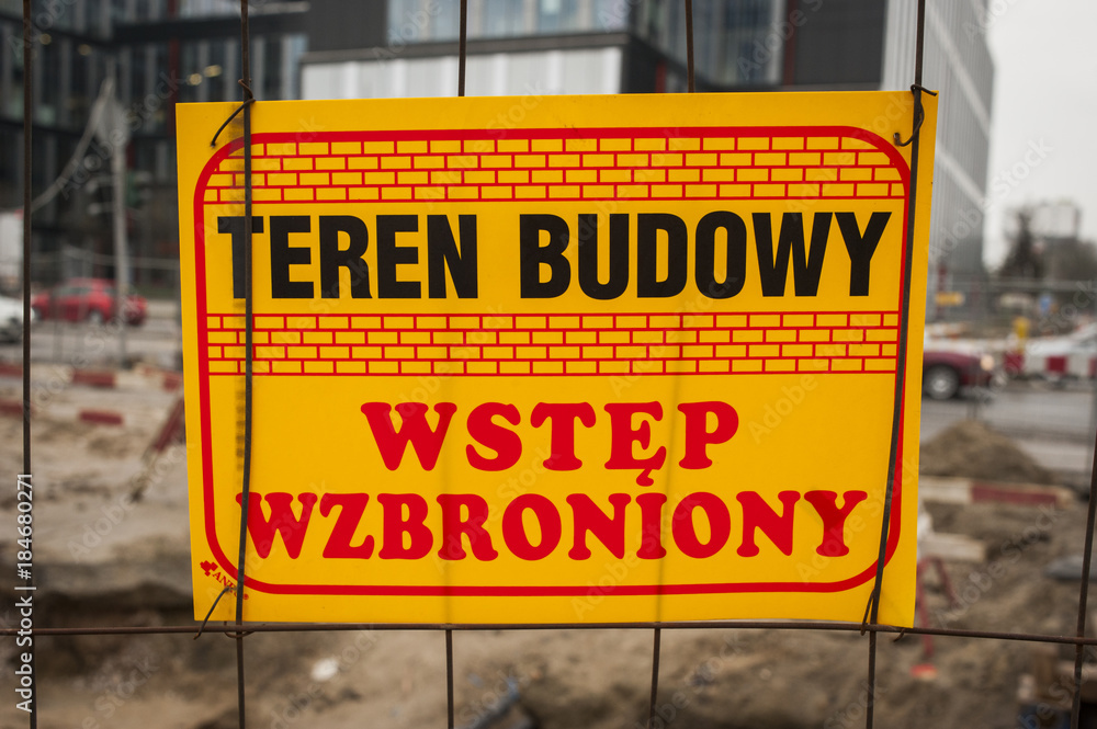 tabliczka teren budowy wstęp wzbroniony tabliczka teren budowy wstęp wzbroniony