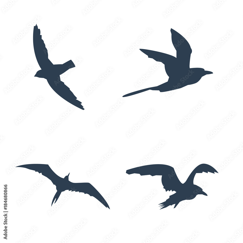 Flying birds icons Flying birds icons