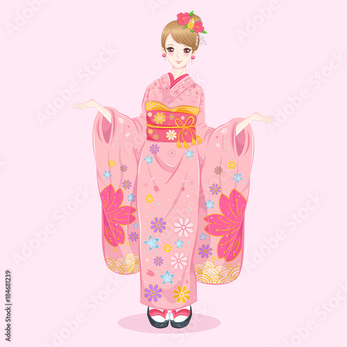 woman wear kimono