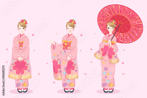 woman wear kimono