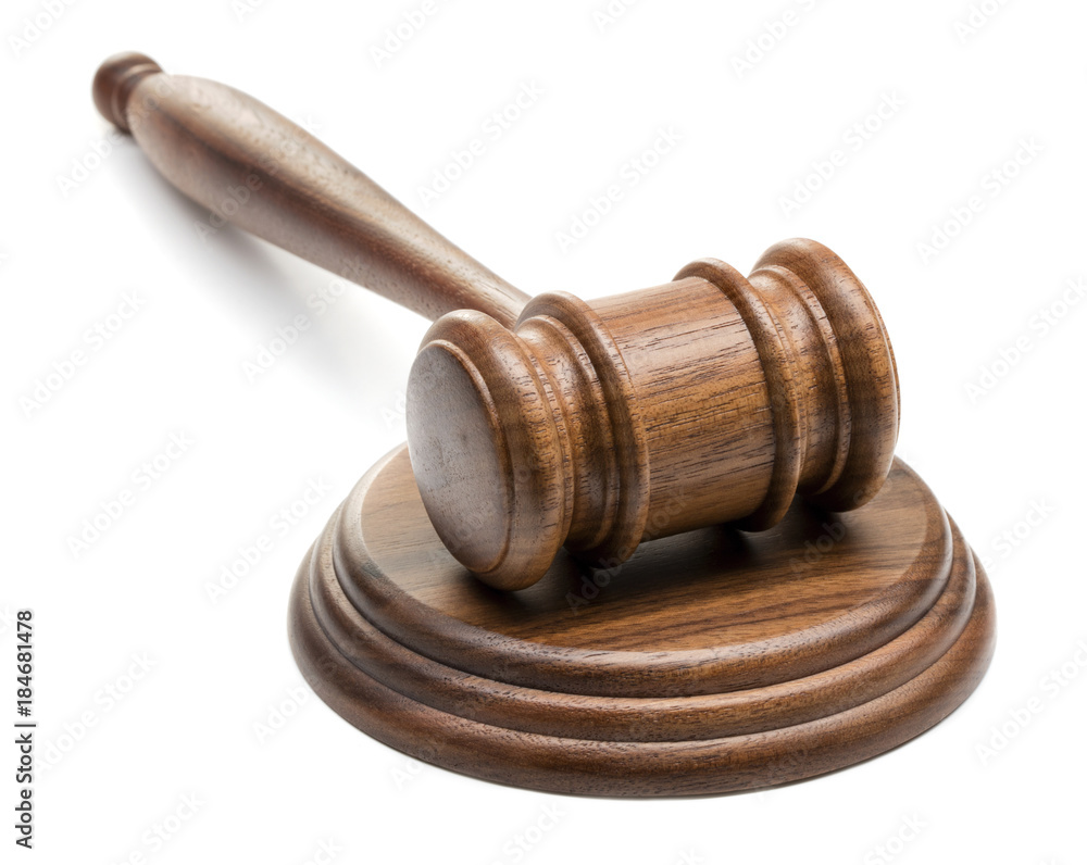 single wooden judge gavel isolated on white background single wooden judge gavel isolated on white background