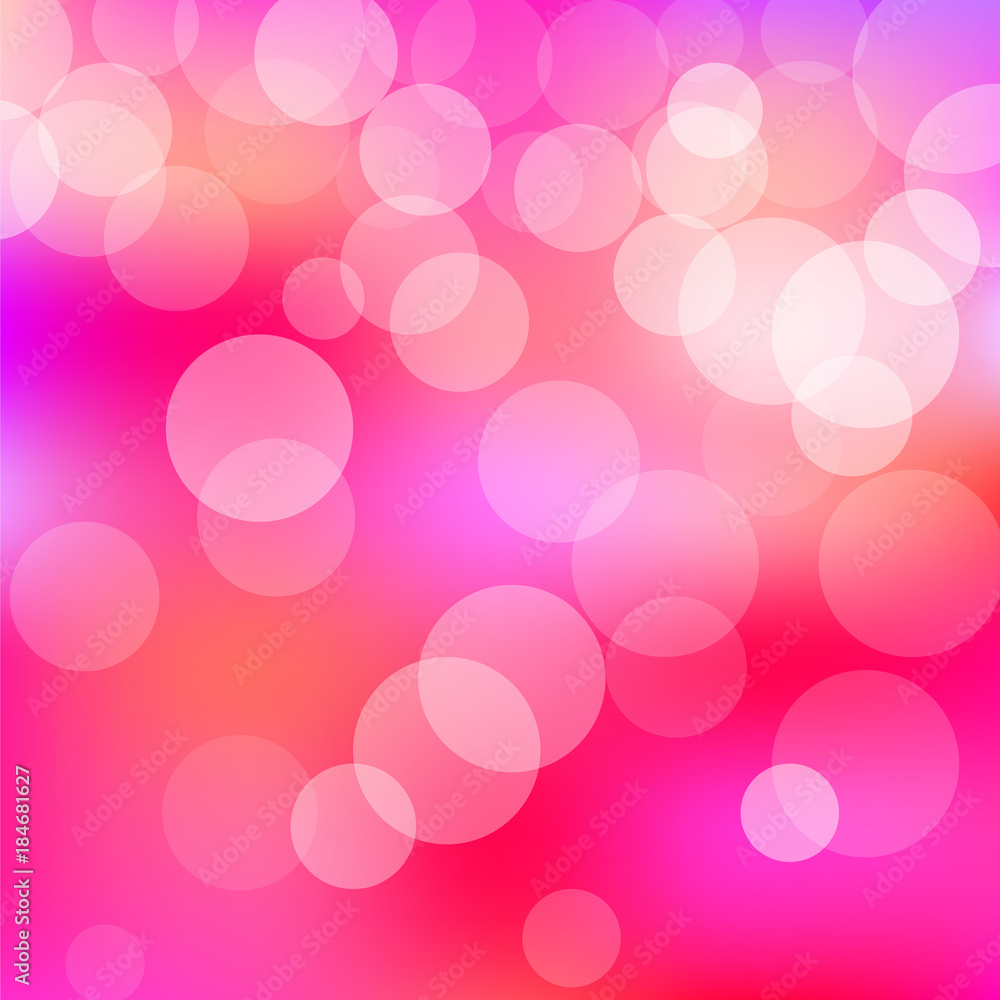 Pink background with bokeh lights