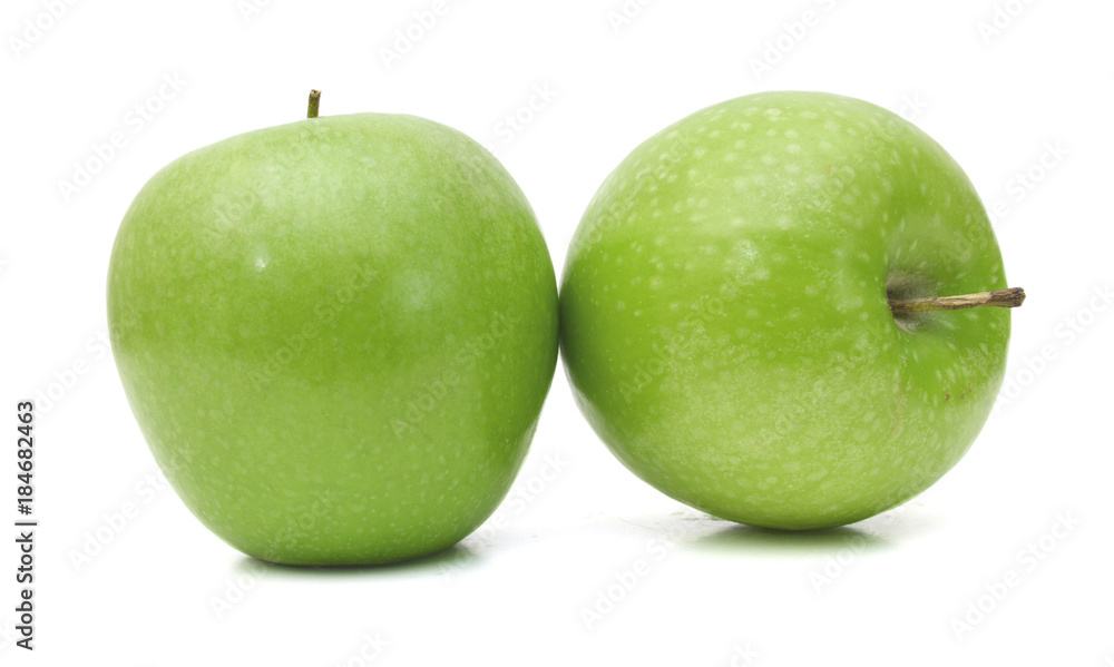Green apple, isolated on white background Green apple, isolated on white background