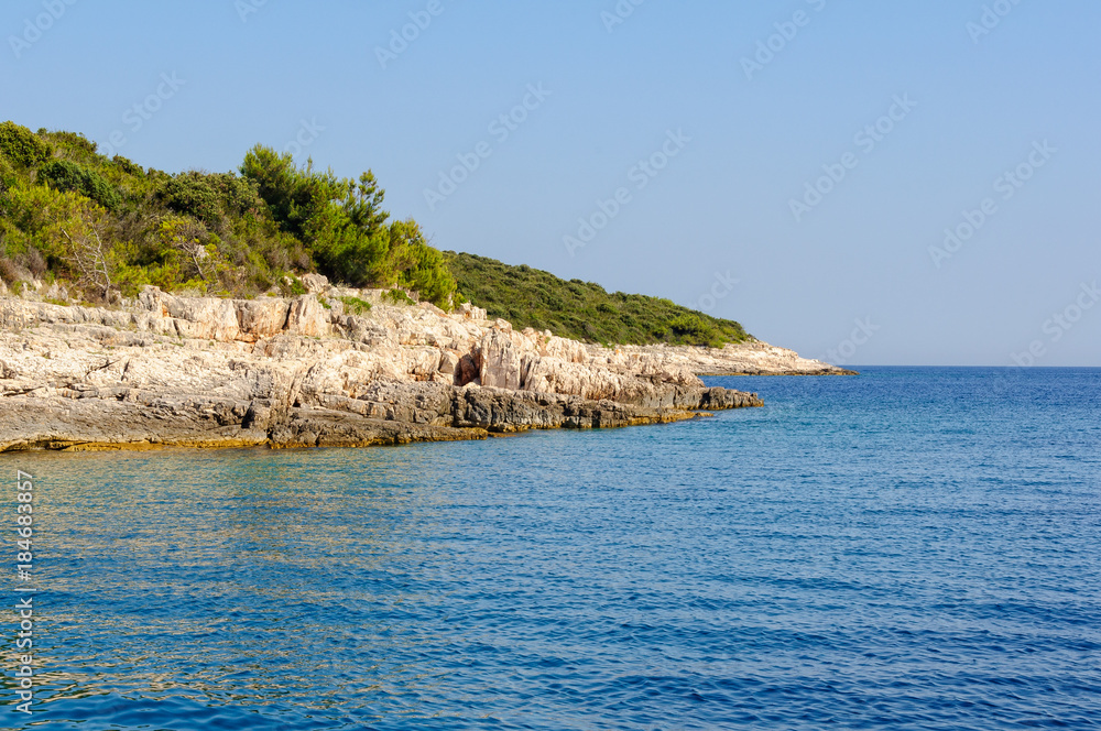 The beautiful Adriatic Sea at Milna - Hvar, Croatia