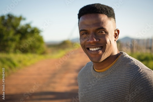 Man smiling on a sunny day