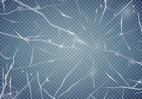 The surface texture is cracked on ice, isolated on a transparent background. Vector illustration, EPS 10.