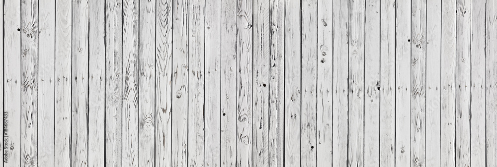 Obraz premium Weiße Holzbretterwand