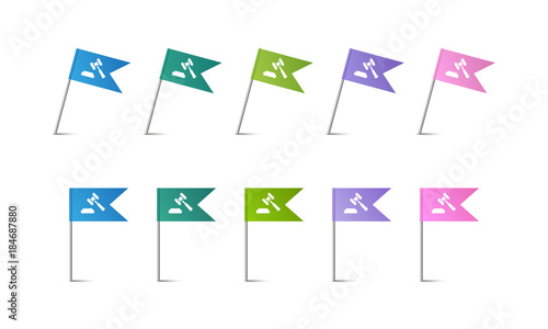 Set - Bunte Fähnchen - Hammer