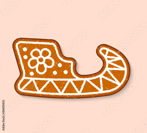 Christmas cookie candy cake vector sweet desserts cooked food traditional cakes for Xmas dinner and teatime illustration