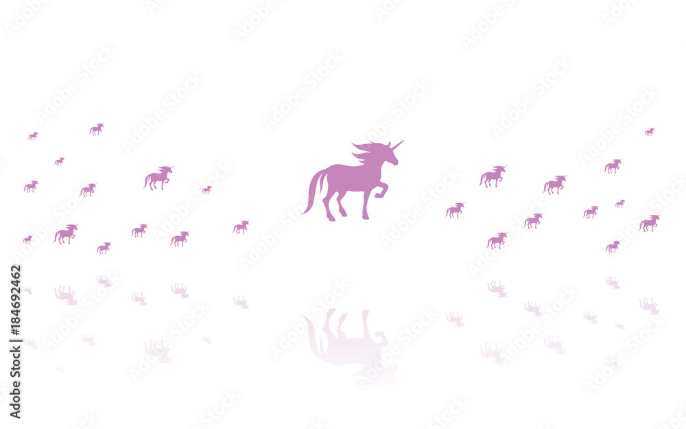 Einhorn - Fabelwesen - Reflektierend Weiss Stock Vector | Adobe Stock