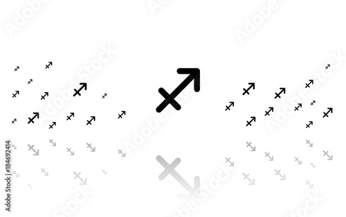 Schütze - Sternzeichen - Reflektierend Weiss