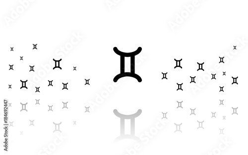 Zwillinge - Tierkreis - Reflektierend Weiss