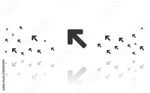Pfeil links oben - Auskunft - Reflektierend Weiss