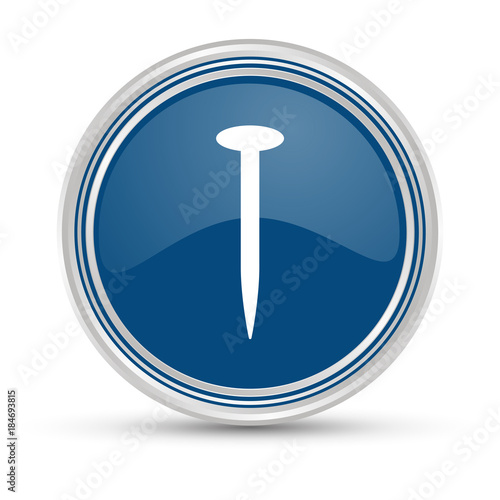 Blauer Button - Nagel
