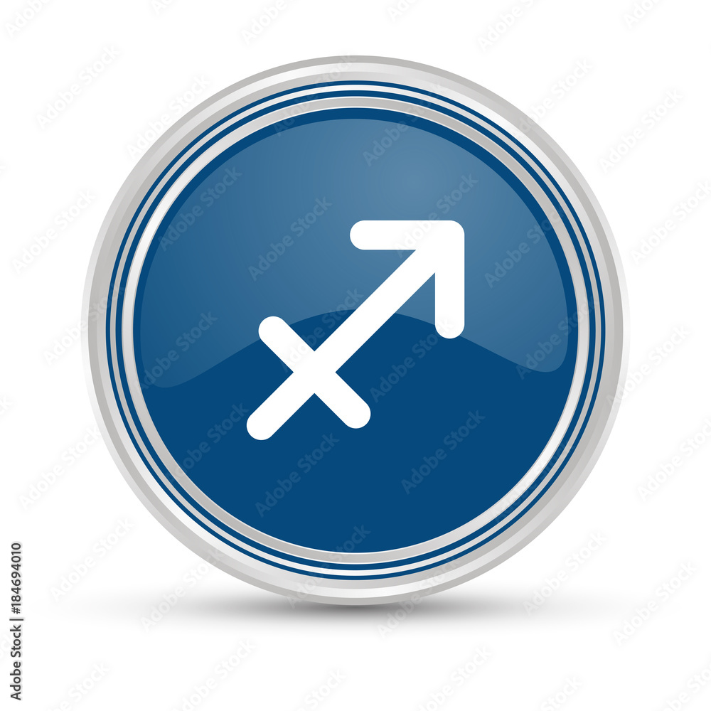 Blauer Button - Schütze - Sternzeichen Blauer Button - Schütze - Sternzeichen